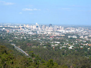 Blick auf Brisbane vom Mt. Coot-tha aus