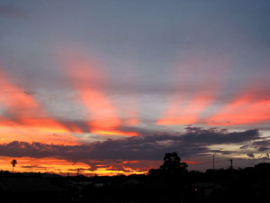 Spektakulärer Sonnenuntergang in Denman