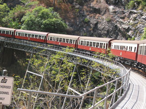 Die Scenic Railway auf der Stony Creek Brücke