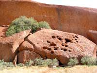 Felsausbrüche am Uluru