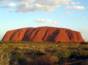 Ändert fast unmerklich seine Farbe: Uluru 