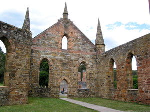 Kirchenruine auf dem Gelände von Port Arthur