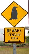 Pinguin-Schild in Penneshaw