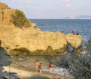 Kleine Badebucht an der Nordküste bei Agia Pelagia