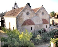 Rückansicht der Kirche im Kloster Arkadi