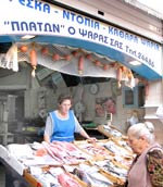 Frischer Fisch: Laden in der Antistaseos-Straße