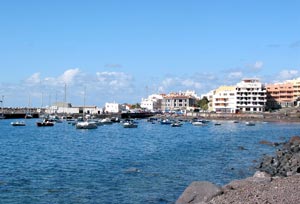 Blick auf den Hafen von Vueltas