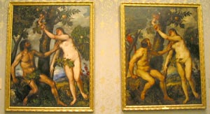 »Adam und Eva«: links von Tizian, rechts von Rubens