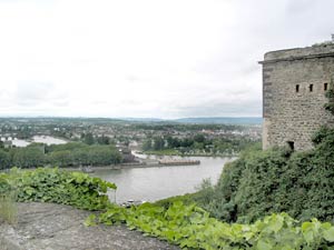 Blick von der Festung Ehrenbreitstein auf das Deutsche Eck