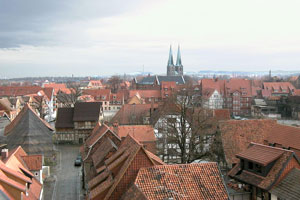 Blick auf Quedlinburgs Altstadt