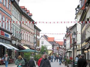 Die Breite Straße ist die Flaniermeile Wernigerodes